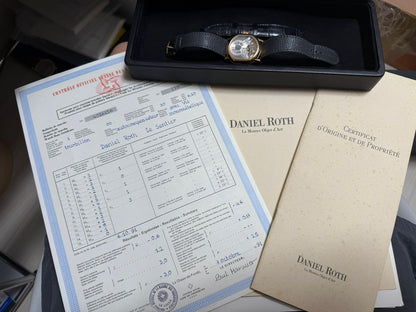 Daniel Roth Régulateur Tourbillon Ref. 2187 Pink Gold – rare double-face vintage watch with guilloché dial, tourbillon, and full set (1995)