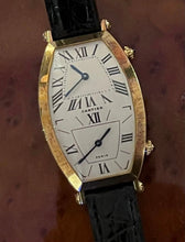 Load image into Gallery viewer, Cartier Tonneau Dual Time REF: W1502853 in Yellow Gold from the 90`s
