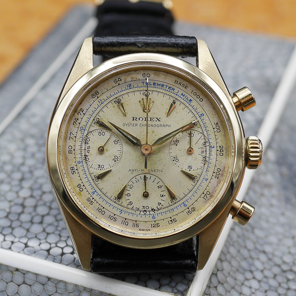 Rolex Oyster Chronograph antimagnetic Ref:6234 in Yellow gold 14kt. Circa:1960.