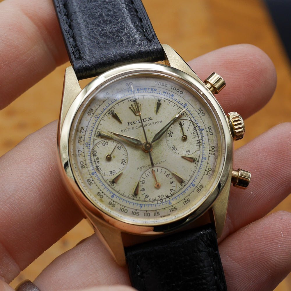 Rolex Oyster Chronograph antimagnetic Ref:6234 in Yellow gold 14kt. Circa:1960.