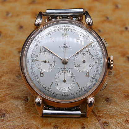 Rolex Chronograph Ref:4313 in Pink gold. Circa:1940.