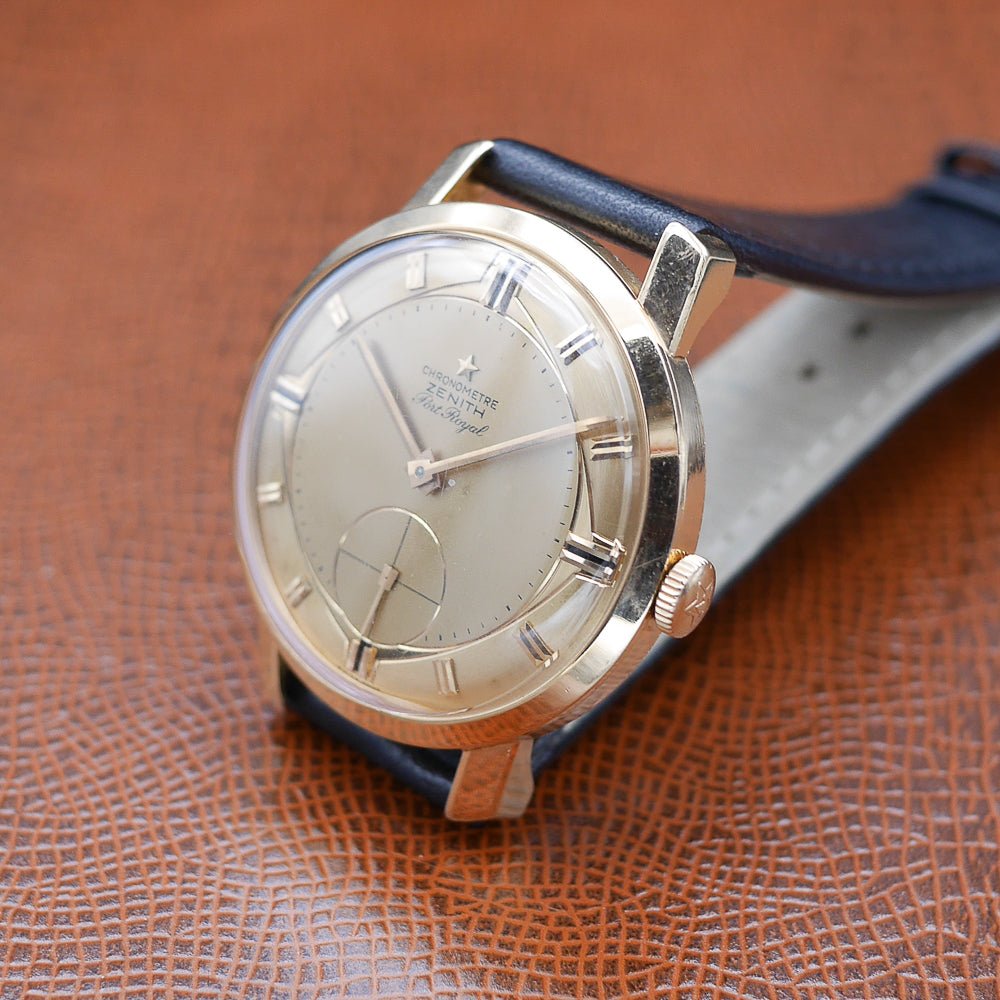 Zenith Port Royal in Pink gold. Circa: 1955.