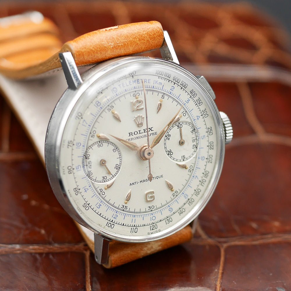 Rolex Chronograph Ref:3484 in stainless steel. Circa:1940