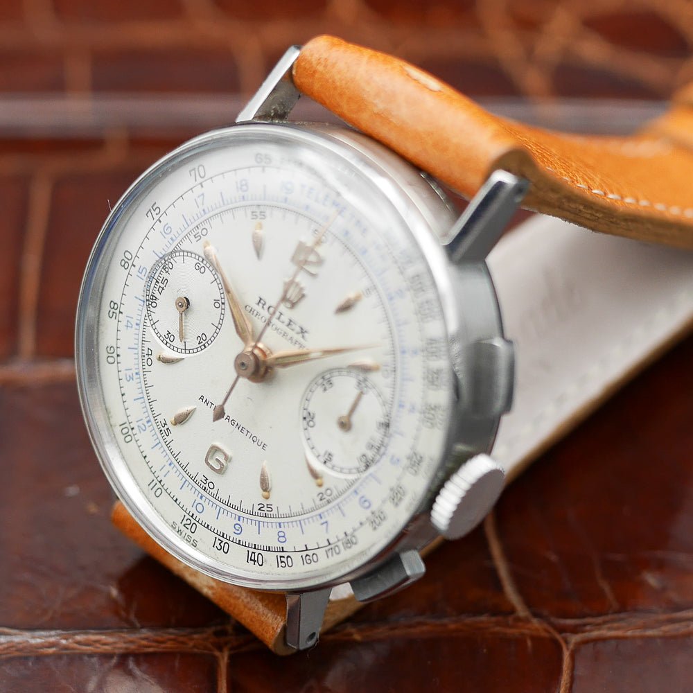Rolex Chronograph Ref:3484 in stainless steel. Circa:1940