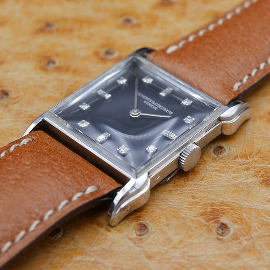 Vacheron&Constantin Forma Cadran Noir Diamond in Platinum. Circa:1945