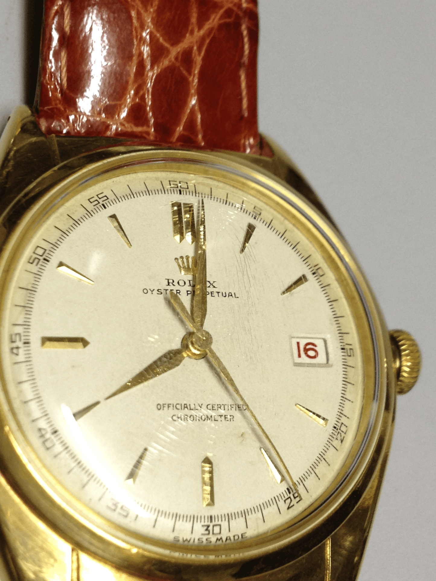 Rolex Oyster Perpetual Chronometer Ref: 5030 in Yellow gold. Circa: 1950.