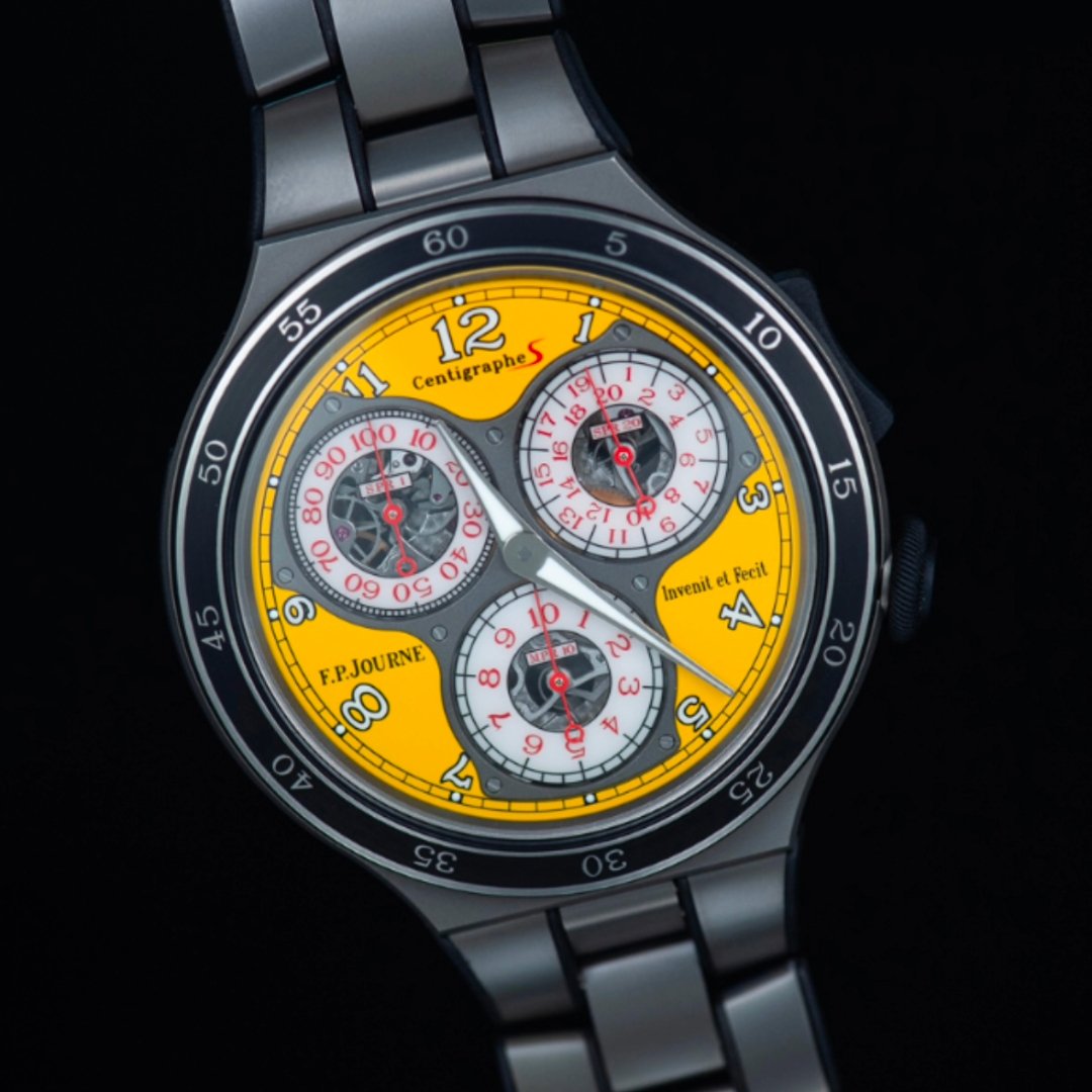 F.P. Journe Centigraphe S CTS2 Titanium - Lotus Yellow Dial  -Full View Dial