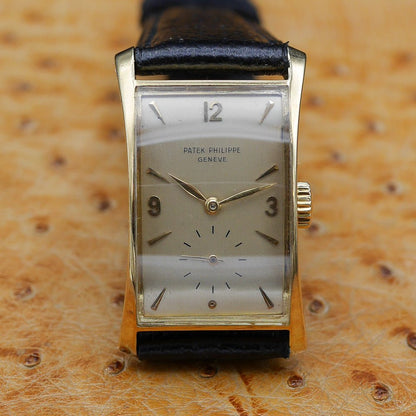 Patek Philippe Hour Glass Ref 1593 in Yellow Gold, Circa 1948.