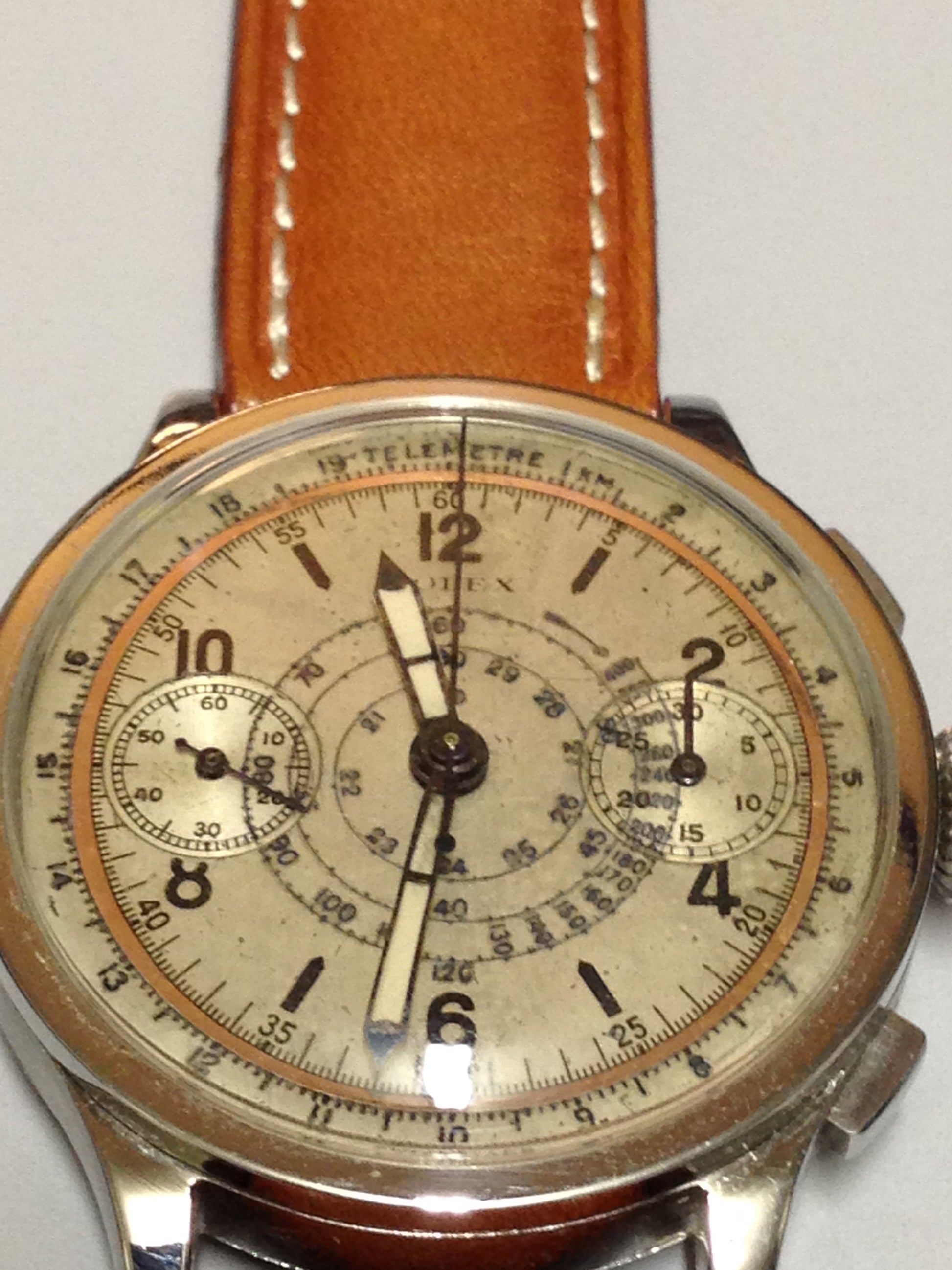 Rolex Chronograph Ref:2508 in Stainless steel. Circa: 1940