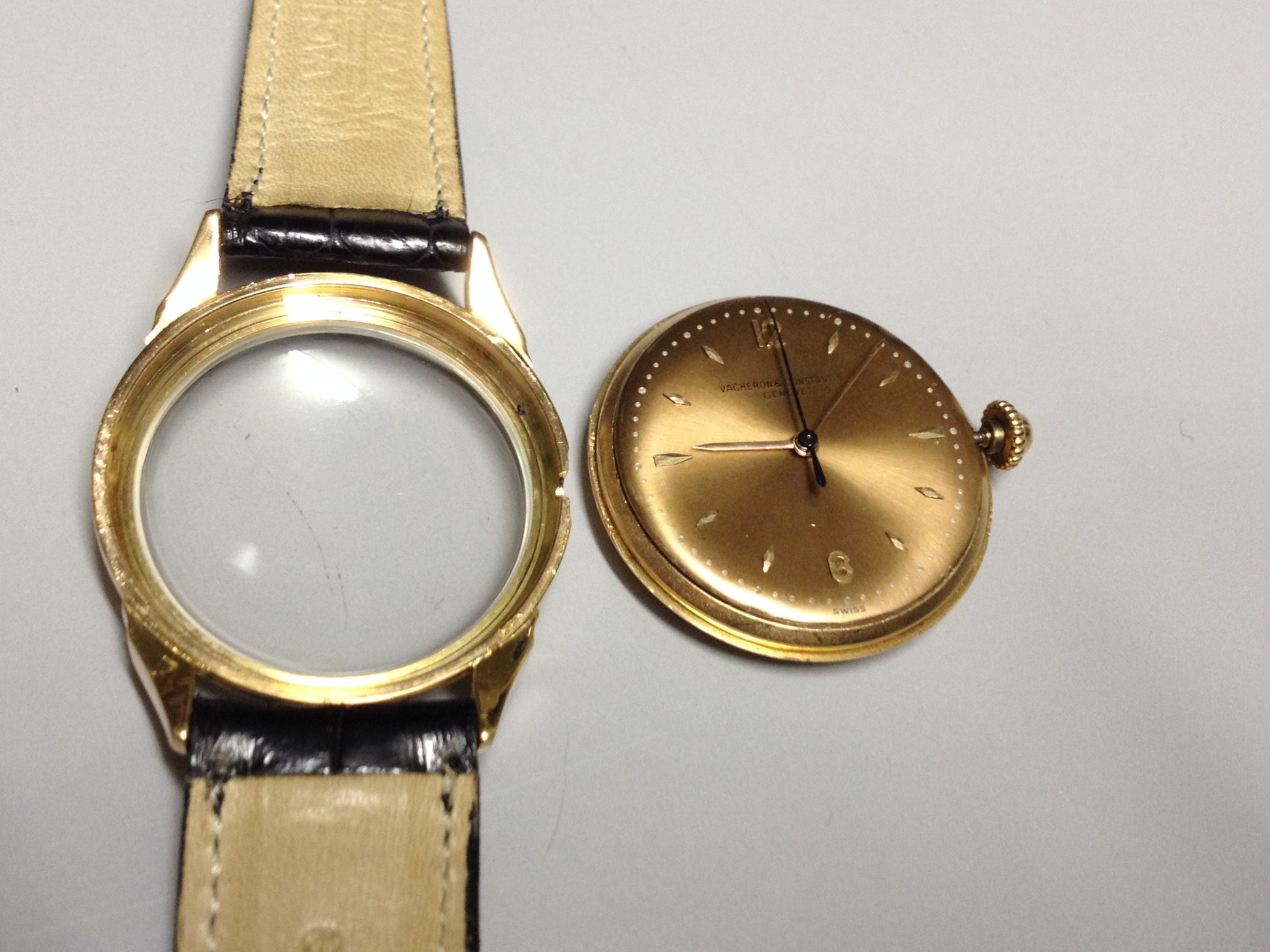 Vacheron&Constantin Cows Horn in Pink gold. Circa:1950