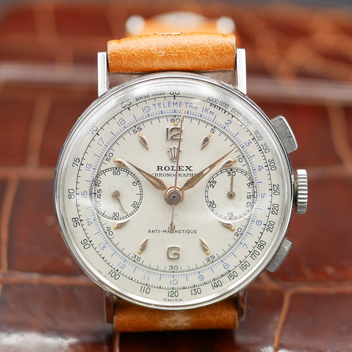 Rolex Chronograph Ref:3484 in stainless steel. Circa:1940