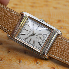 Load image into Gallery viewer, Patek Philippe Rectangular Retro Dress watch in white and Pink gold. Circa:1929
