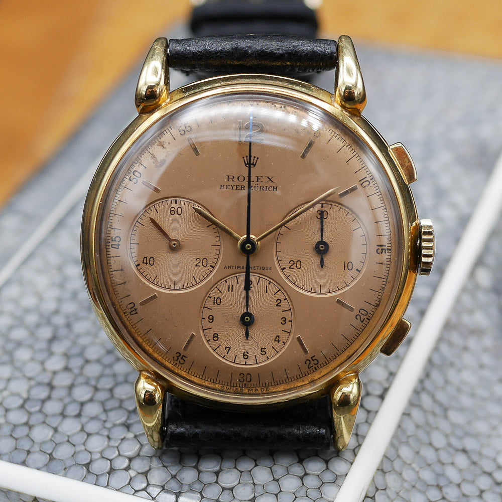 Rolex Chronograph antimagnetic Ref: 4313 in Pink gold. Circa: 1950