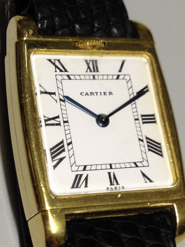 Cartier Tank Reverso in Yellow gold. Circa: 1979