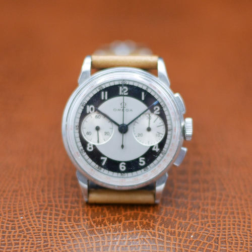 Omega Chronograph in Stainless steel. Circa: 1940.